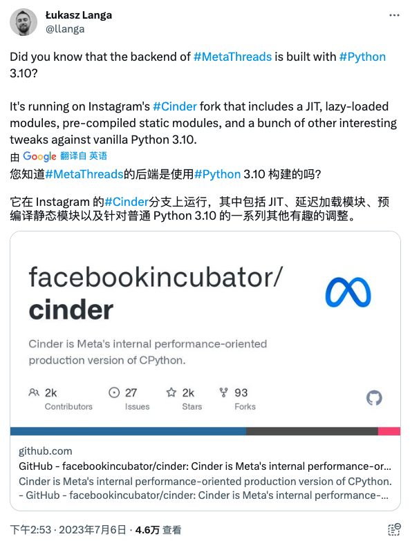 短短5天，Python开发的Twitter杀手Threads用户过亿，增幅猛超ChatGPT,马斯克暴怒！