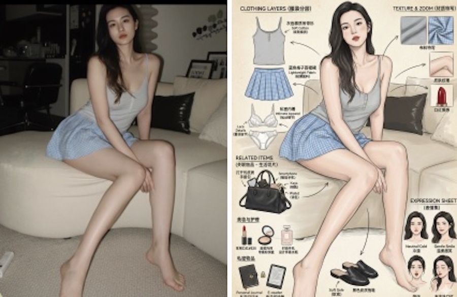 Gemini Nano Banana Pro 穿搭分解、人物拆解 (附提示词) Gemini Nano Banana Pro 穿搭分解、人物拆解 (附提示词)