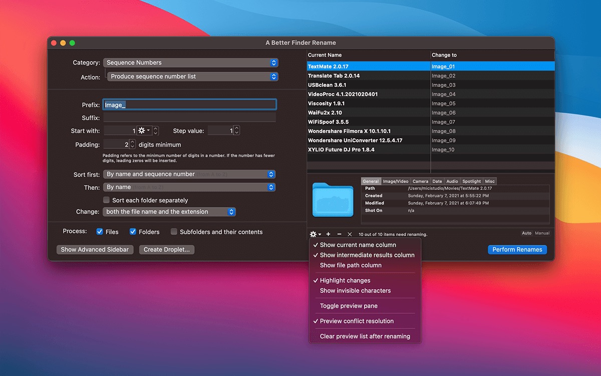 A Better Finder Rename 12.32 For Mac 破解版 文件批量重命名工具 A Better Finder Rename 12.32 For Mac 破解版 文件批量重命名工具