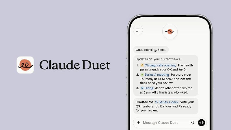 Anthropic推出主动式AI代理Claude Duet
